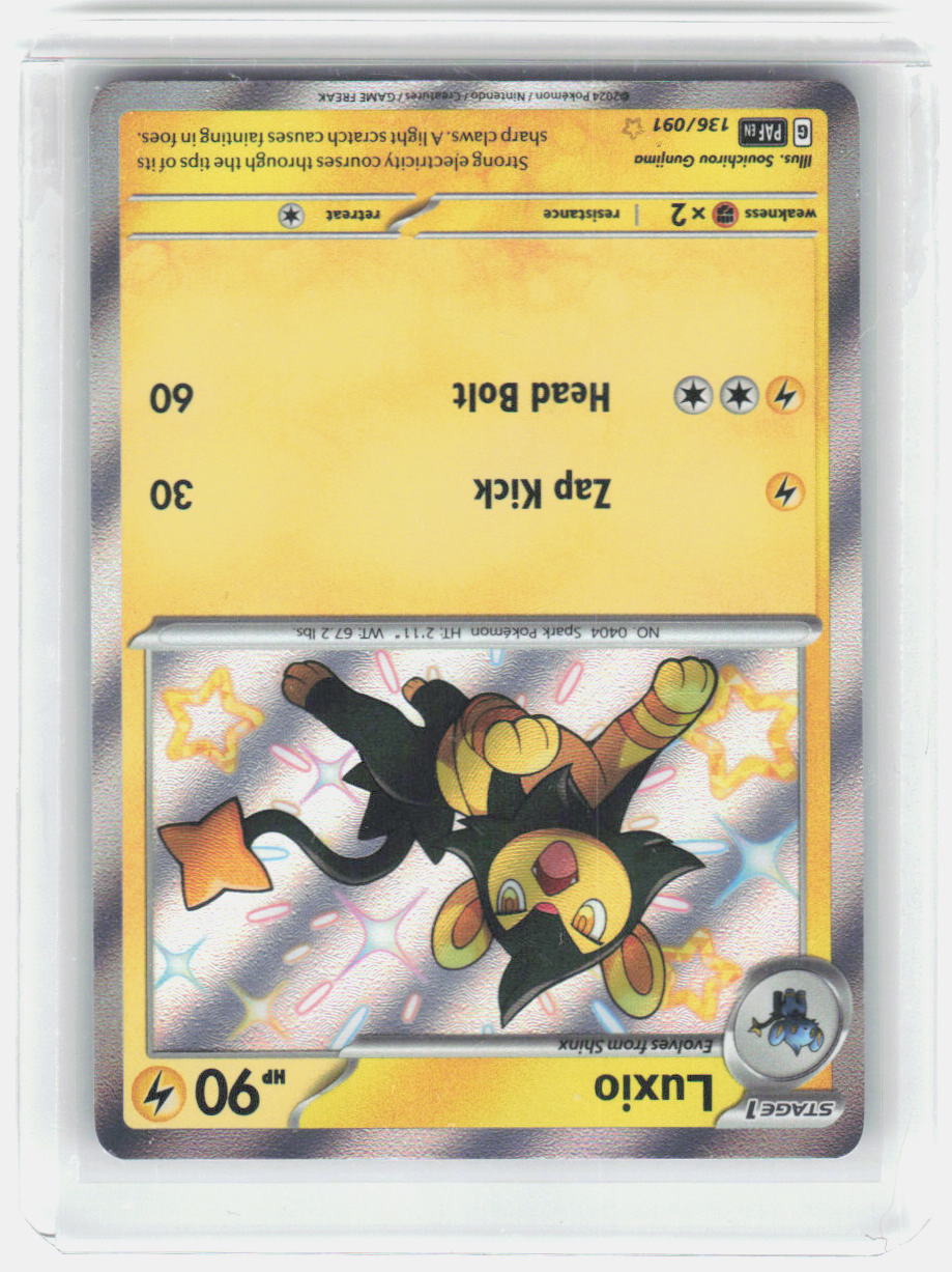 Luxio Holo Shiny Rare SV: Paldean Fates 136/091 NM