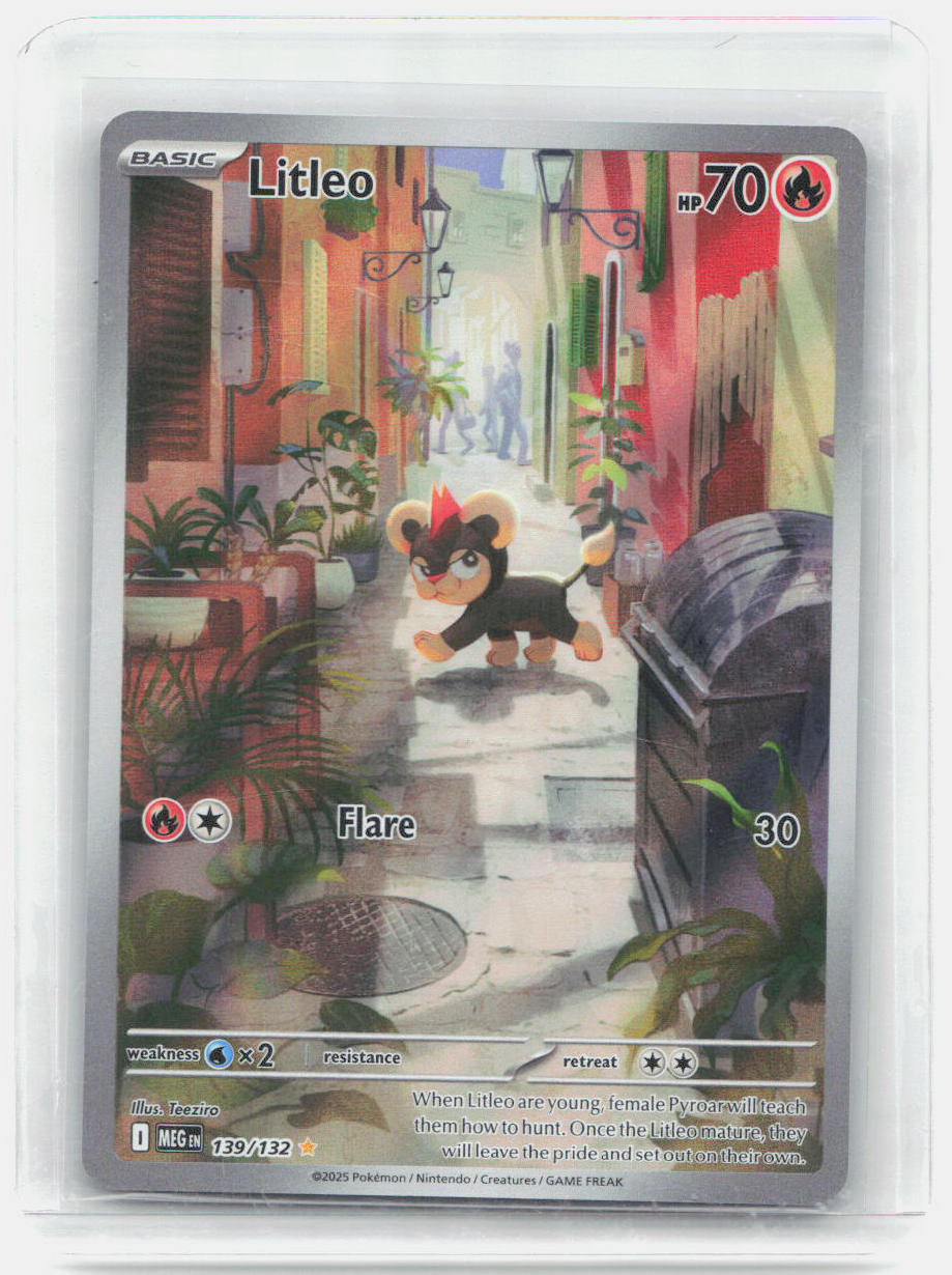 Litleo Holo Illustration Rare ME01: Mega Evolution 139/132 NM