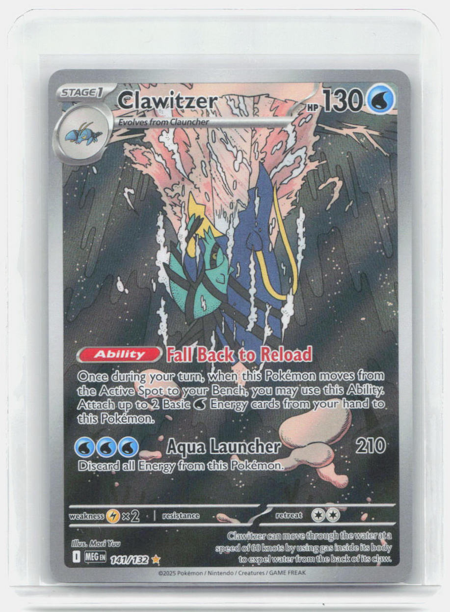 Clawitzer - Holo Illustration Rare ME01: Mega Evolution 141/132 NM