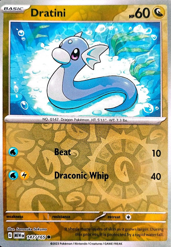 Scarlet & Violet 151 Dratini [Reverse Holo] - 147 - Reverse Holo - Scarlet & Violet 151